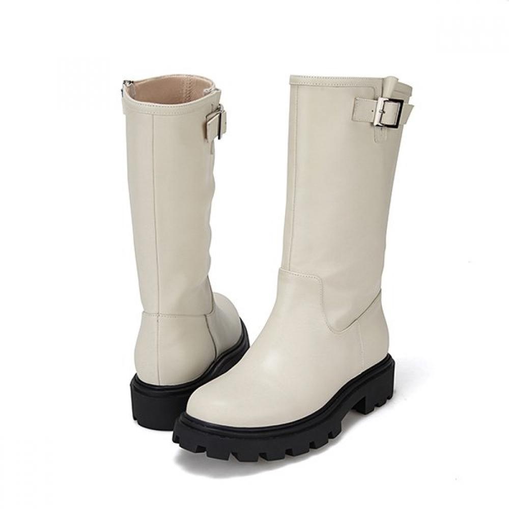 Barbara Leather Chunky 4cm Half Boots Bbg852iv