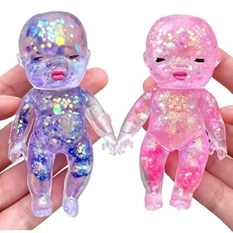 Squishy Maltose Sugar Baby Squeeze Toy Kawaii Baby Stretchable Slow Rising Fidget Toy for Adults Stress Anxiety Relief Gift Toy