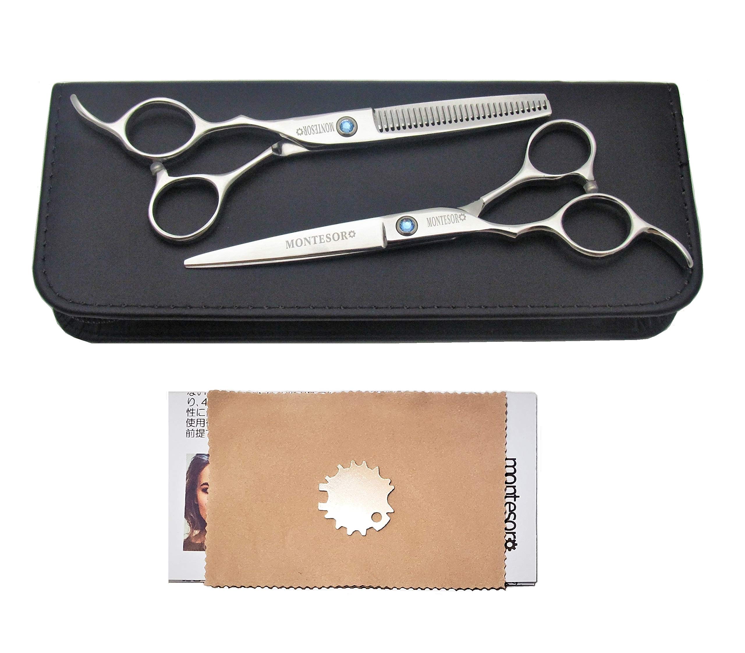 

montesoro users hair cutting material [For left-handed only] 6-point scissors, thinning, self-cut, rust-resistant high-grade (6-inch scissors, 6-inch
