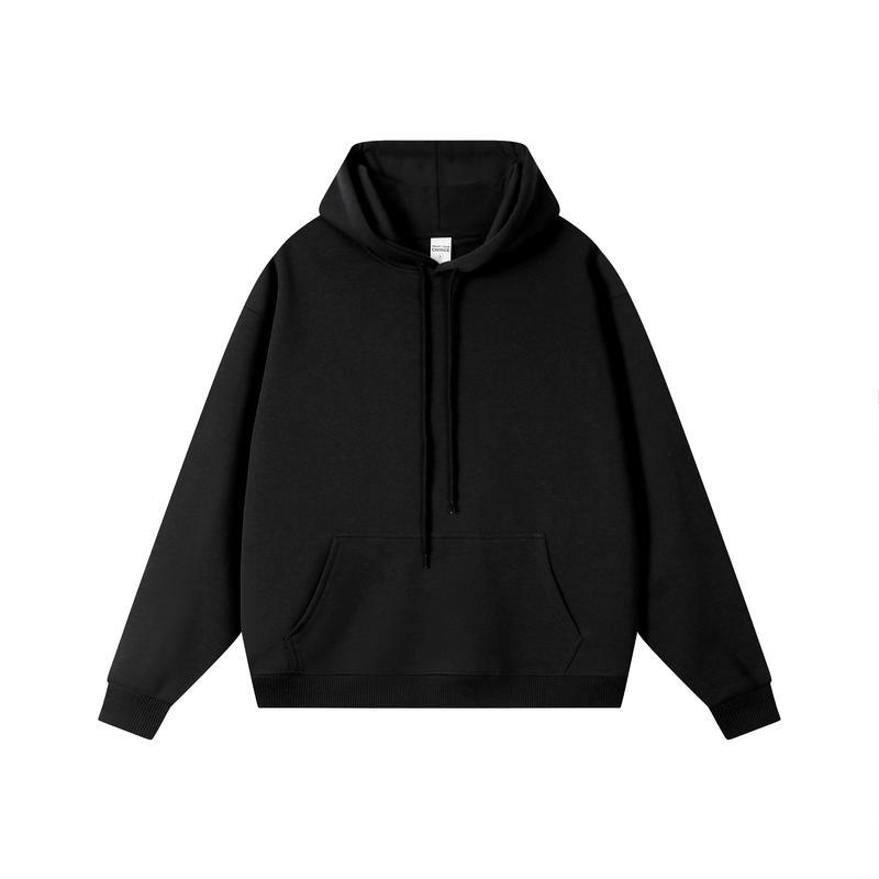 Solid Color Hooded Pullover Sweatshirt Spring Fall Style Unisex Fashion Workwear Hoodie Youth Trend Streetwear