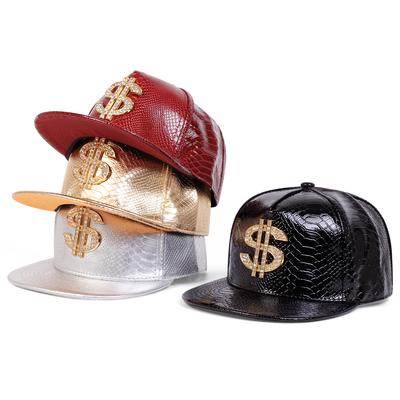 Pánská kovová dekorace PU kůže baseballová čepice unisex street hip hop čepice venkovní volnočasové klobouky ochrana proti slunci snapback klobouk