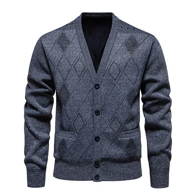 Men's V-Neck Sweater Fall Winter New Trendy Long Sleeve Casual Loose Fit Versatile Stylish Knit Cardigan Jacket