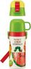 Skater Wasser Sehr hungrige Raupe Edelstahl Klein Sport Wasser Kinderflasche, 2-Wege, Strohhalm/400ml Fassungsvermögen, Becher/350ml Fassungsvermögen, Design, Stahl,