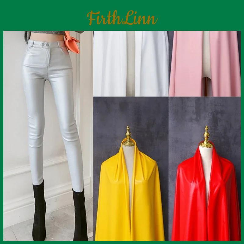 Fabric Leather Matte 100x145cm Faux Pu Elastic Soft Fabrics Skinny Pants Clothes Skirt Dress Diy Sewing Design Stretch Material