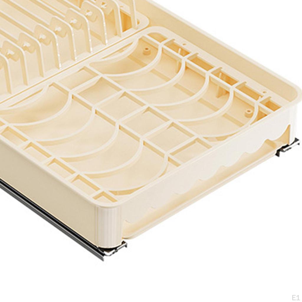 Auszugschrank-Organizer Schiebeschublade für Schrankdekoration mit Abtropfschale Mode Geschirr