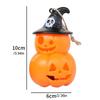 Skeleton Pumpkin Nightlight Button Cell Battery Operated LED Glowing Spooky Tabletop Lamp Aesthetic Plastic Halloween LED Decor