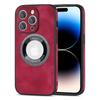 Luxury Sheepskin Leather Logo Hole Magnetic for Magsafe Case for IPhone 14 13 12 11 Pro Plus Max Mini Wireless Charging Cover