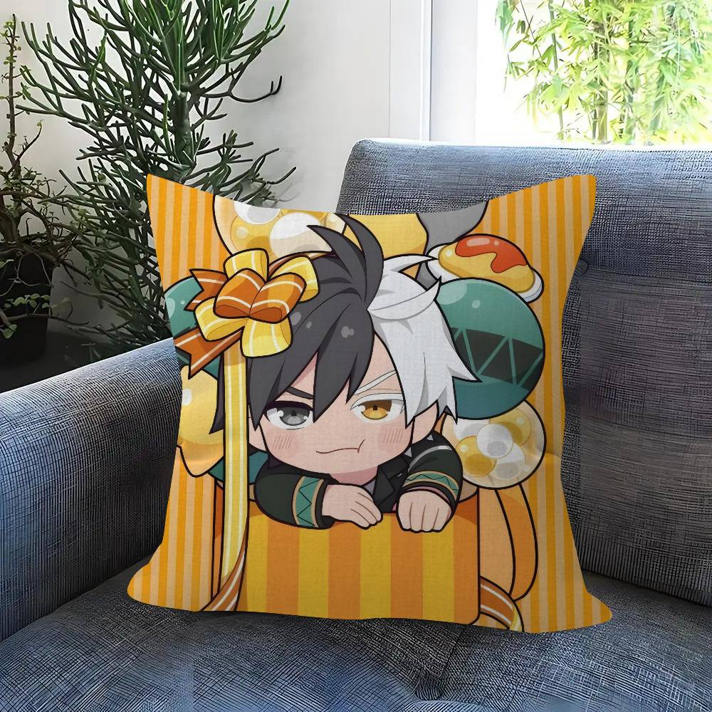Japansk Anime Vindjacka Kudde Animekudde Soffsäng Huvudkudde Överdrag Kuddfodral 45x45 cm Mode