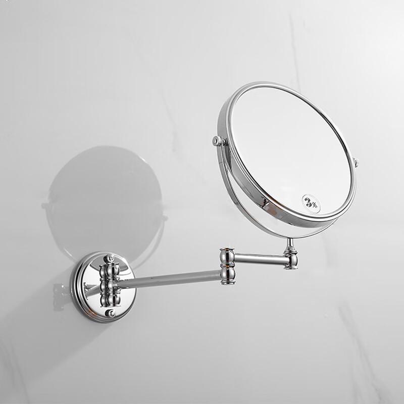 Extendable Wall-Mount Double-Sided Magnifying Makeup Mirror