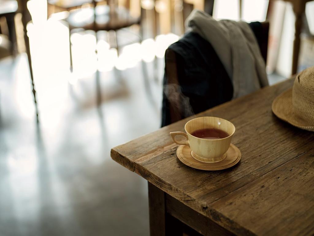 [Set] 2-Piece Set (RIVERET Teacups, 170ml, Bamboo, Dishwasher-Safe, White/Brown, RV-202TWB, Pair, with Ribbon Gift Bag)