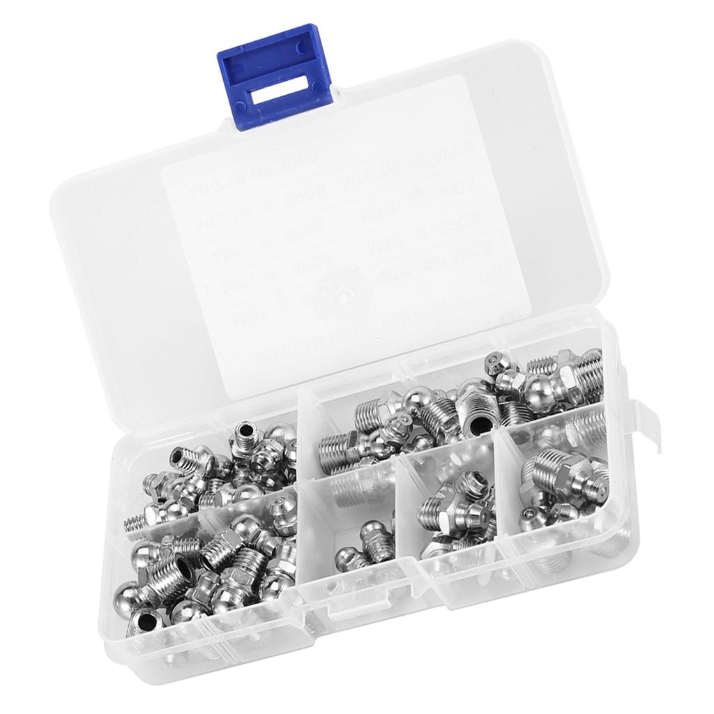 45Pcs M6 M8 M10 Durable Metal Brass Zerk Grease Nipple Fitting Assortment Kits