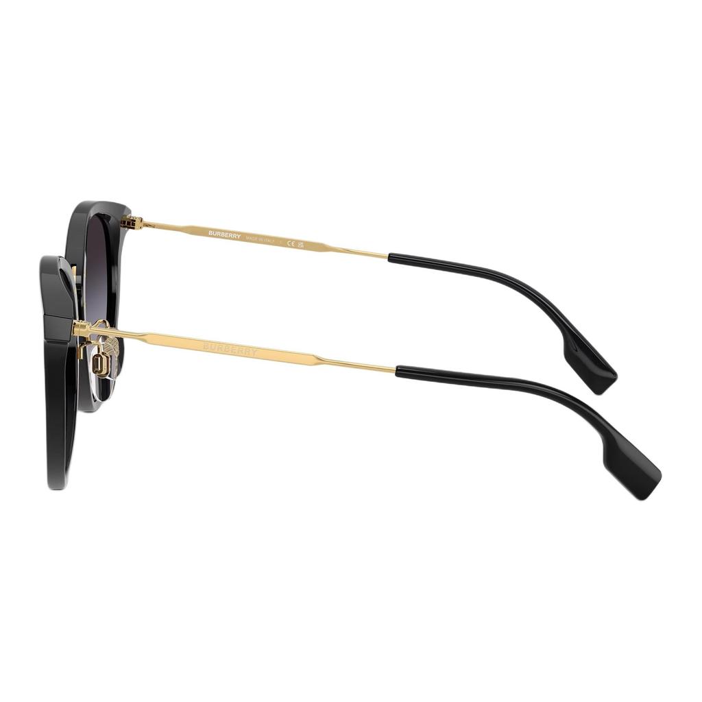 Burberry Elegant Socialite Holiday Travel Edition Round Sunglasses Women sunglasses Black 0BE4289D-30018G