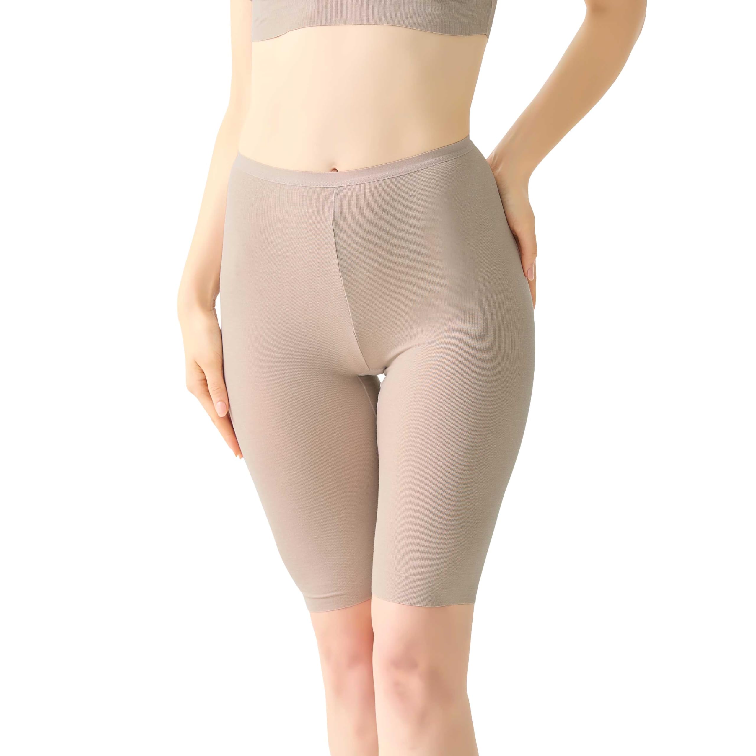 

sweat sweat stain smooth material that get and inner above the beige heather [Gunze] 5/8-length pettipants, Acedron, protection, prevention, doesn t