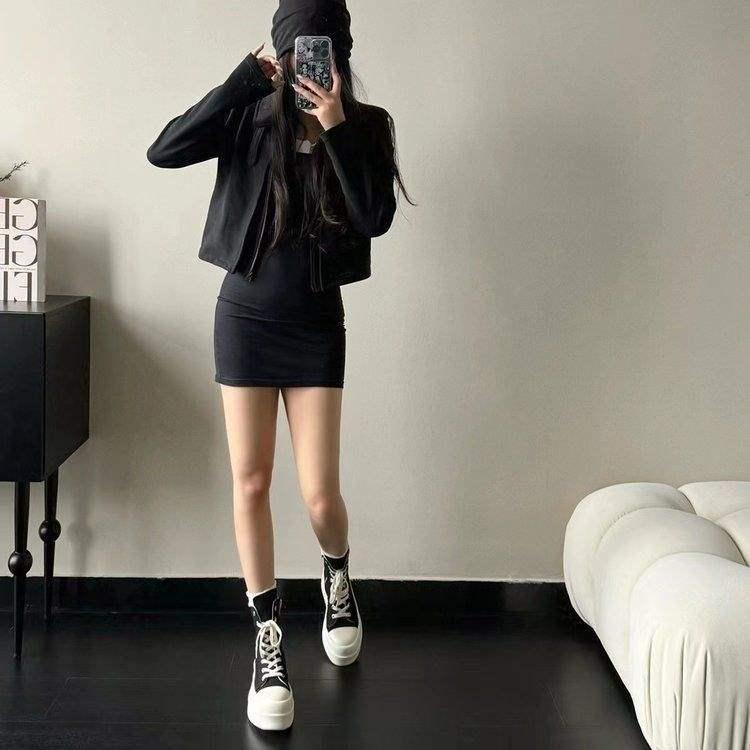 Spring 2025 Women's High-top Canvas Platform Shoes - Casual Lace-up Boots for Skirts