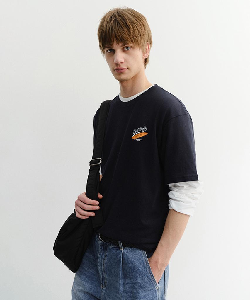 Deonseuteupomaen Summer Holiday Surf Board T-Shirt_Unisex_Udts6B133_French Navy