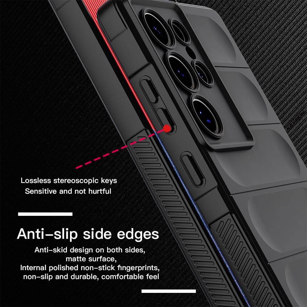 KEYSION Shockproof Matte Case for Samsung S25 Ultra 5G S25+ Plus Anti-skid Soft Silicone Phone Back Cover for Galaxy S24 FE 5G