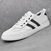 Herren Freizeitschuhe Echtes Leder Mode Herren Sneaker Handgefertigt Atmungsaktiv Herren Slipper Luxus Schnürschuhe Tenis Weiße Schuhe