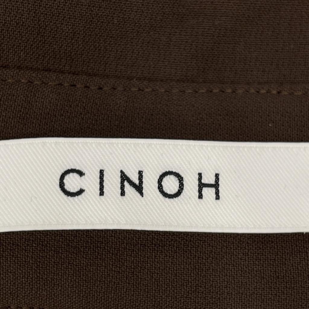 CINOH Brown slit long sleeve shirt tops 38 BrownUsed