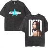 Nou Tricou Oversized Vintage Dua Lipa Radical Optimism 2025 Spălat Unisex Vară