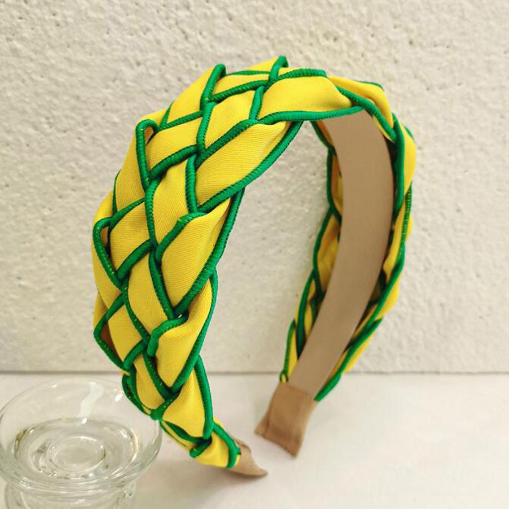 PROLY New Fashion Women Headband Wide Side Braided Hairband Individuality Hand-woven Headwear Girls Hair Accessories