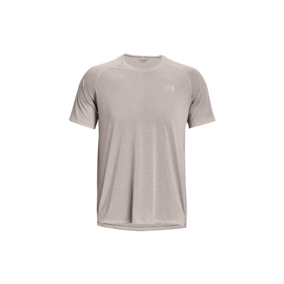 Under Armour Streaker Running T-Shirt Beige Grey Men s 1361469-592 XXXL