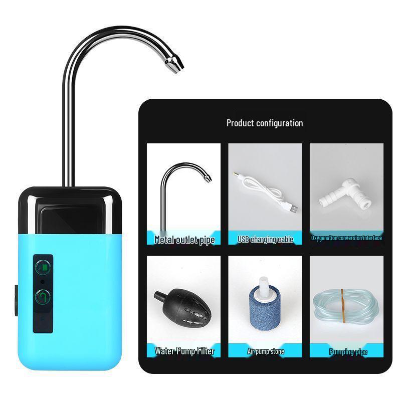 Tragbarer wiederaufladbarer elektrischer Wasserspender für Händewaschen im Freien und Belüfter zum Angeln