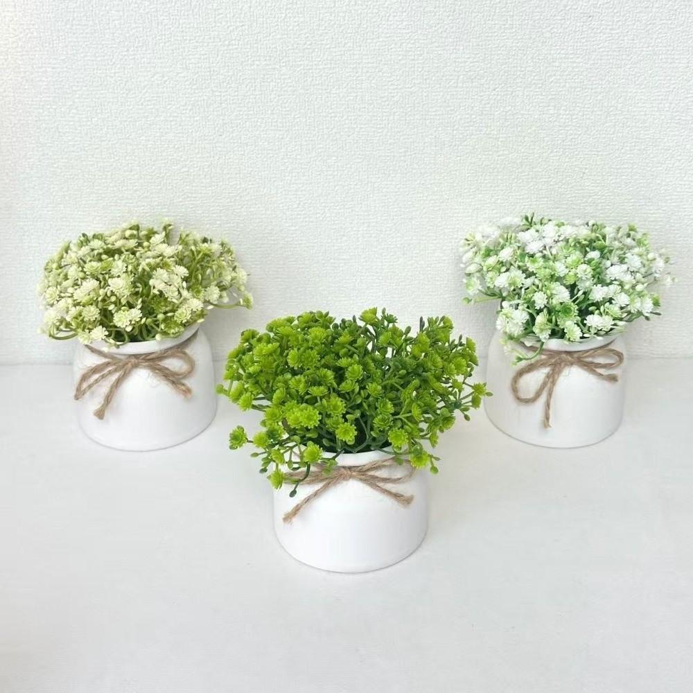 Potted With Pot Artificial Bonsai Plastic Fake Flower Bonsai Desktop Bonsai Wedding Decoration