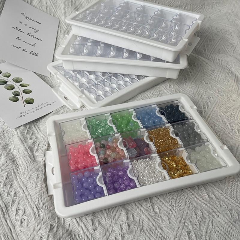 Bead Organizers Case with Multiple Compartments Home Accessory Supplies for Jewelry Making Sturdy Storage Container