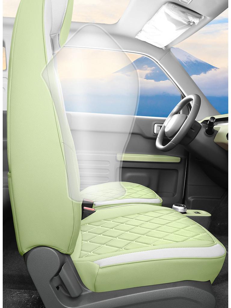 Panda MINI Universal Breathable Car Seat Cover – Cute, Wear-Resistant, Perforated, Four-Season Compatible