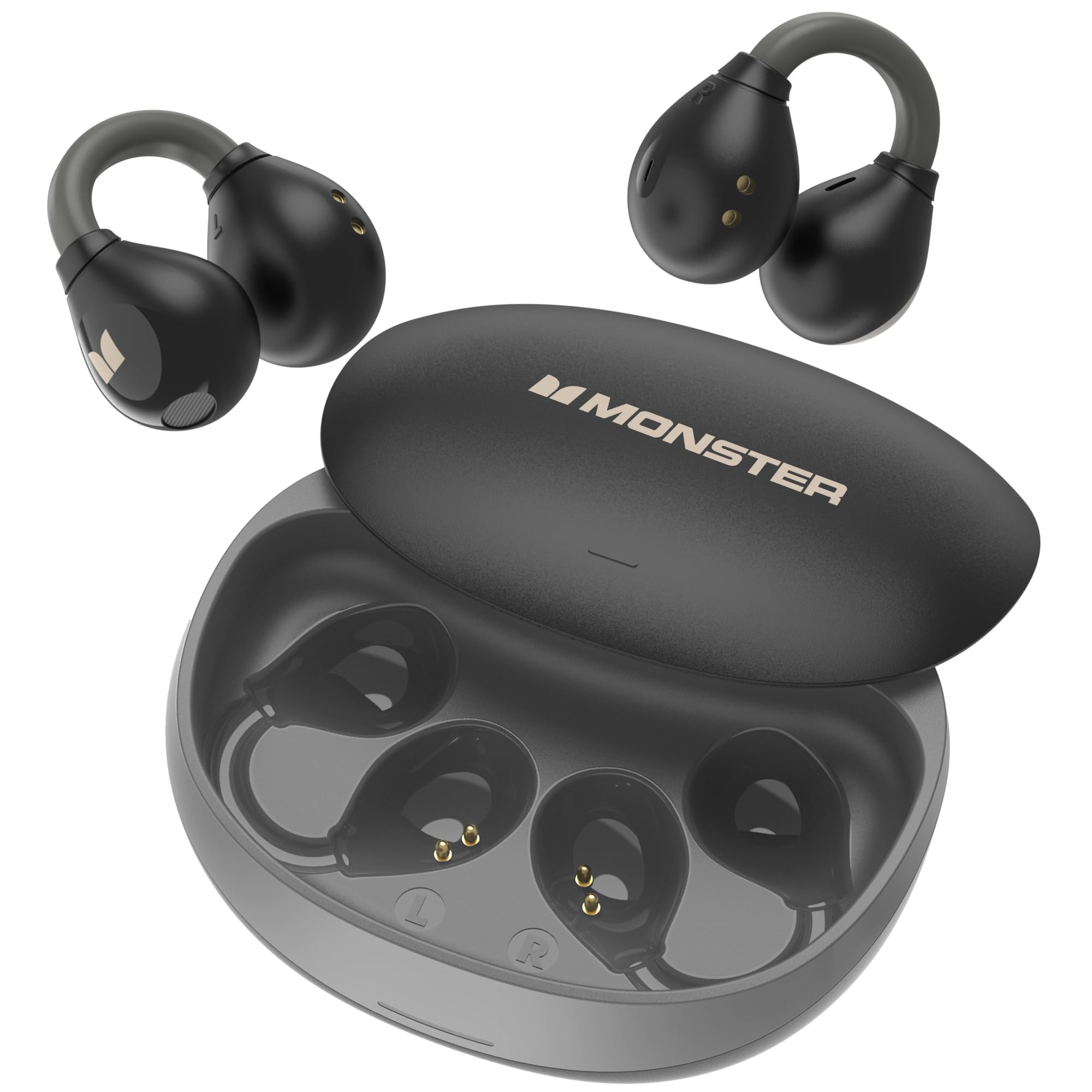 

Новые беспроводные наушники Air Monster с воздушной проводимостью звука через кость, Bluetooth, IPX6, ENC шумоподавление, защита от утечки звука, 20 часов работы, быстрая зарядка, черные [Опыт 2025] чёрный