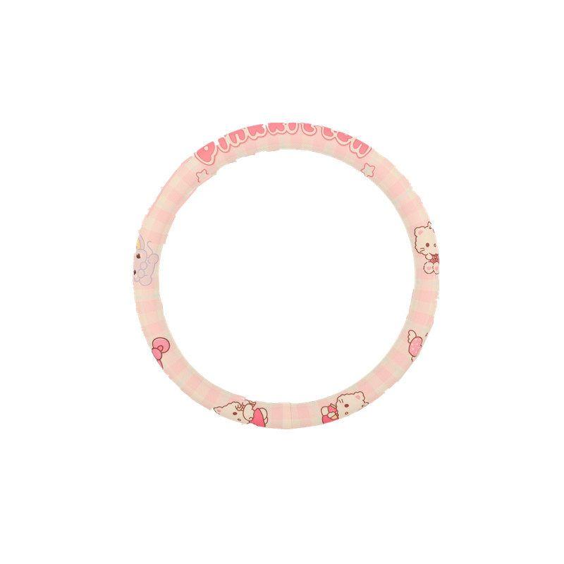 Steering Wheel Cover, Suitable for All Seasons, Cute New Style, Non-Slip, Sweat-Absorbent, Summer Wear-Resistant, High-End Feel, Round Handlebar Cover
