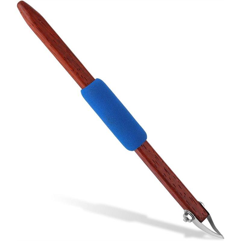 

SHGO-Professional Pottery Trimming Tool With Wood Stainless Steel Blade Wooden Handle For Carving Projects