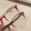 Trending Blue Lightweight Blocking Women's Reading Eyeglasses Retro Oversized Round Glasses TR90 Spring Magnifying Eyeglasses +1.5