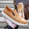 Ultra-light large-size casual men's shoes leather shoes foreign trade lightweight men's shoes soft-soled driving shoes leather shoes men's loafers