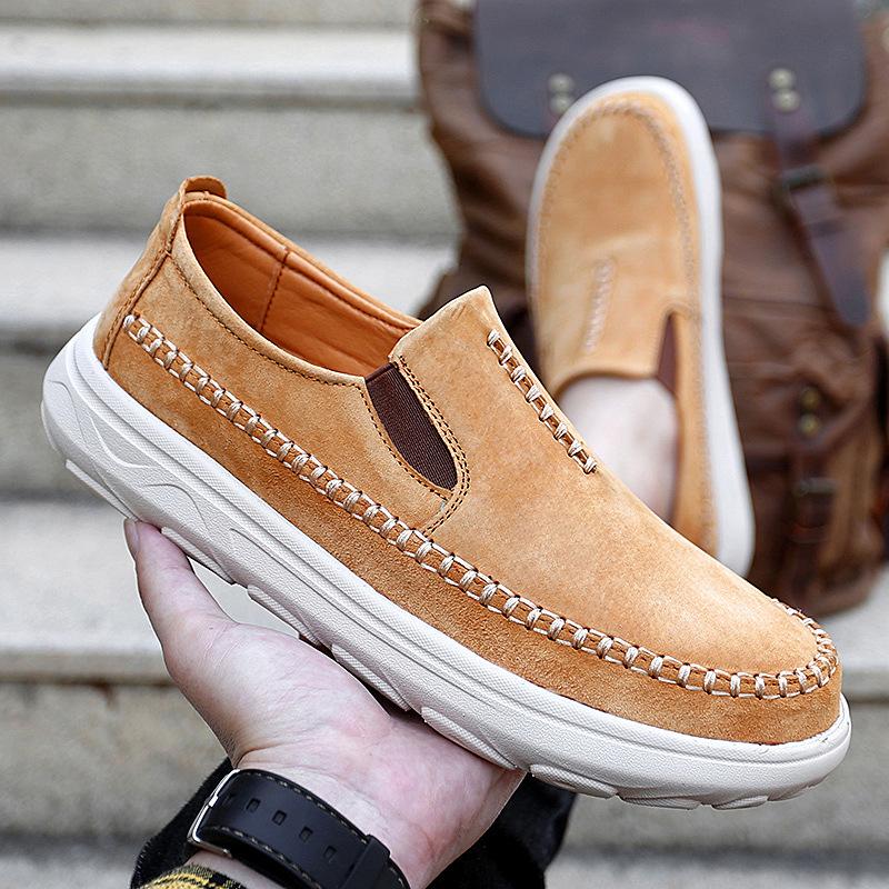 Ultra-light large-size casual men's shoes leather shoes foreign trade lightweight men's shoes soft-soled driving shoes leather shoes men's loafers