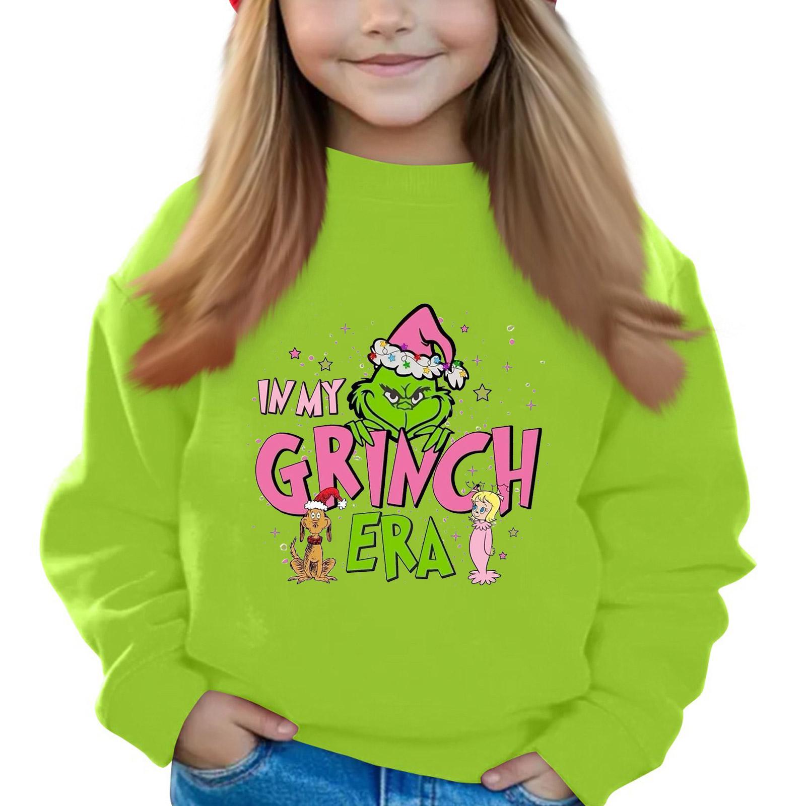 

Рождественские пуловеры с круглым вырезом для девочек, детские топы с принтом 130