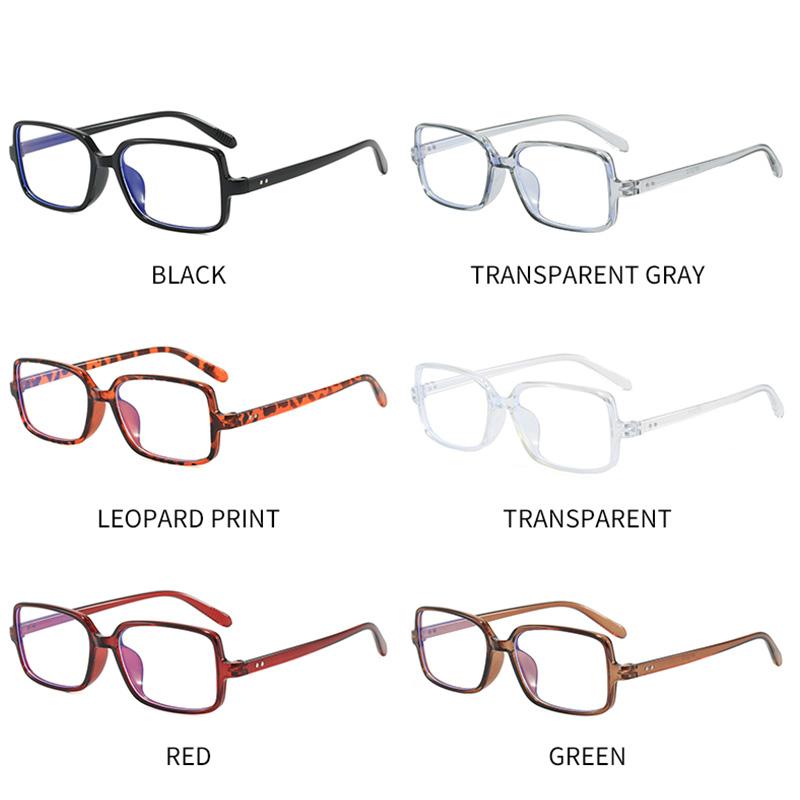 Korean square simple plastic reading glasses for men and women fashion trendy anti blue light Eyewear