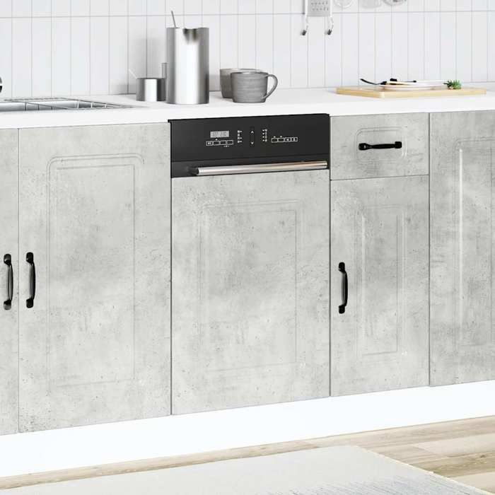 VidaXL Dishwasher Panel Kalmar Concrete Grey 45x1.5x67 Cm, Dishwasher Front Panel, Panel, Door Panel 853651