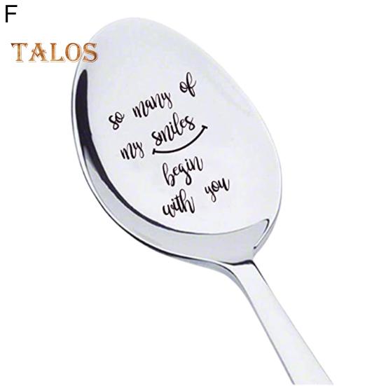 Łyżka do zupy Naczynia nierdzewne Romantyczny napis Trwały, gładki posiłek Łyżka do deserów Prezent na Walentynki