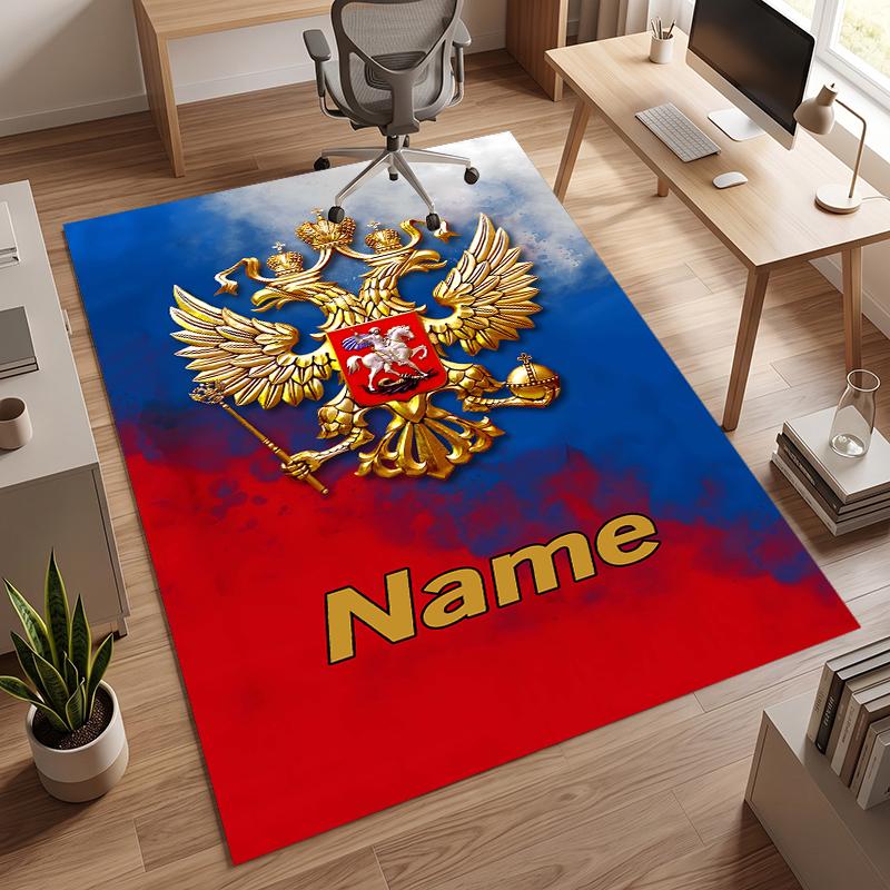 Russian double-headed eagle (5) Personalized name Office Carpet Stylish Decor for Living Room Bedroom Kitchen