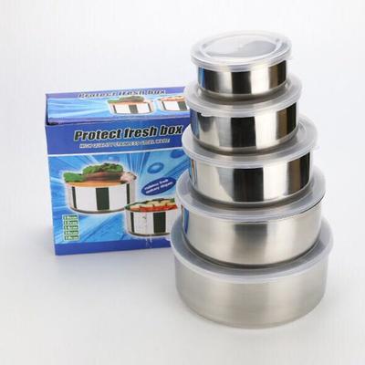 Edelstahl Premium Box Aufbewahrung Bento Box mit Deckeln 5 Stück