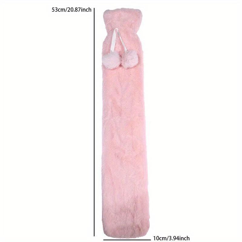 1 PCS Long Hot Water Bottle Bag with Detachable Cover, Super Long Rubber Hot Water Bottle Waist, Hand, and Foot Warmer