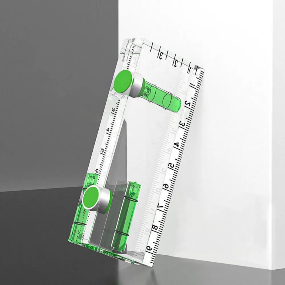 Mini High-precision Level Ruler with Bubble Magnetic Spirit Level Transparent Thickening Measure Tools Household