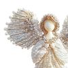 Faux Pearl Angel Brooch Handmade Brooch Pin Christmas Gift with Shiny Accents Elegant Accessory for Jacket Scarf Bag Festive Party Decor