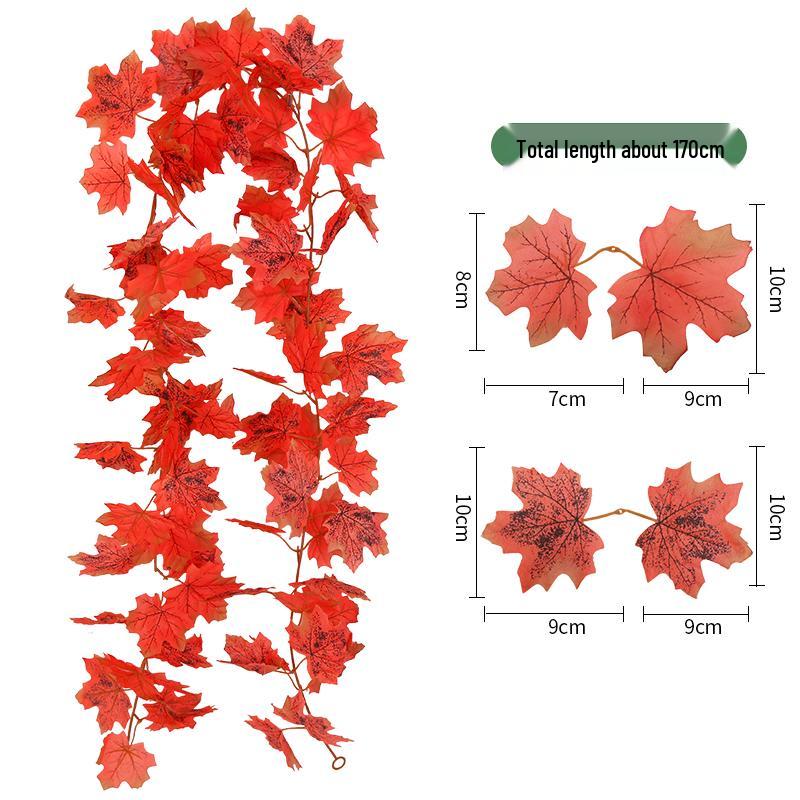 Autumn Maple Leaf Vine Hanging - Festive Decor for Halloween & Christmas