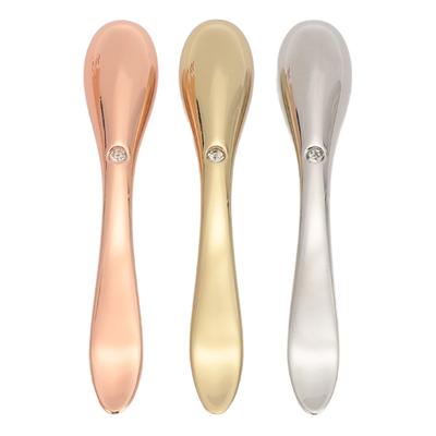 3Pcs Makeup Spatula Zinc Alloy Versatile Skin Tightening Eye Cream Makeup Spoon Scoop Tool for Face