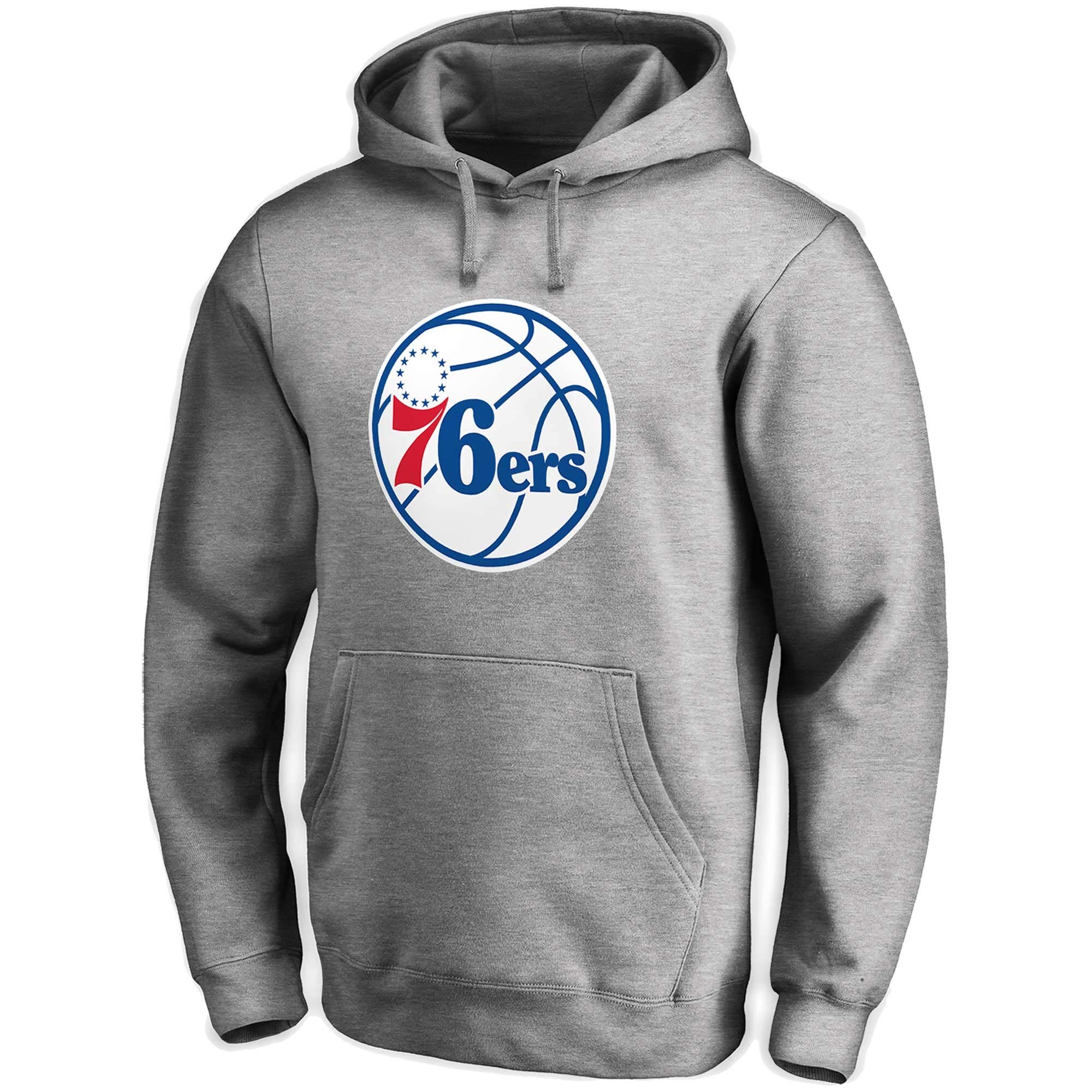 Fanatics NBA Philadelphia 76ers Team Logo Hoodie (US Small, Gray) [Parallel Import]