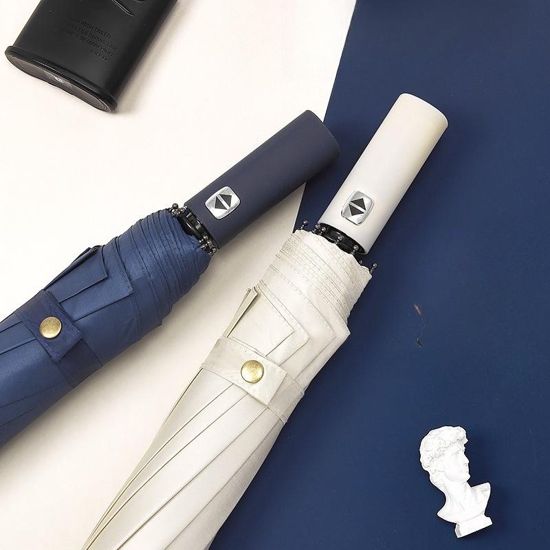 27-inch Automatic Folding Umbrella - Premium All-Weather Sunshade for Men, UV Protection & Extra-Large Canopy