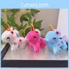 Whimsical Unicorn Plush Doll Keychain Colorful Cute Pony Plush Toy With Short Fur