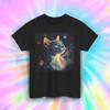 Galaxy Cat Shirt Space Cosmic Feline Art Nebula Stars Fantasy Universe Tee S-5XL